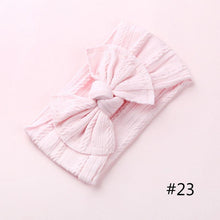 Load image into Gallery viewer, Modern Braid Nylon Bow Knot Solid Wide Nylon Headbands Turban Baby Girls Head Wrap For Girls
