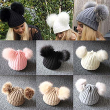 Load image into Gallery viewer, Newborn Baby Kids Girls Winter Warm Knit Hat Ball Beanie Cap  Design

