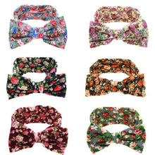 Load image into Gallery viewer, Luxury Modern Headbands Turban Head Wrap Hair Accessories Ear Printing Flowers Headwear New Bow For Kids

