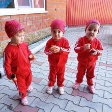 Load image into Gallery viewer, Fashion New Clothes Cotton Long Sleeve Solid Zipper Jacket Pants 2pcs Baby Boy / Baby Girl Clothing Set In Sport Design
