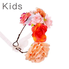 Load image into Gallery viewer, Luxury Handamde Mommy and Baby  Flower Headband Large Flower Crown Mother Kids Flowers  Headwear For Celebration
