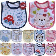 Unisex 3 PC Mixed Breathable Cotton Baby Bibs Waterproof Infant Bibs High Quality Stylish Design For Baby