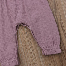 Load image into Gallery viewer, Baby Summer Clothes Sleeveless Strap Pants Solid Overalls Cotton Outfits Jumpsuits/ Romper for Girls
