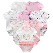 Load image into Gallery viewer, 8PCS Set Modern Baby Rompers Cotton Overalls Newborn Clothes Jumpsuit Sumemr Baby set for Boys and Girls Kids
