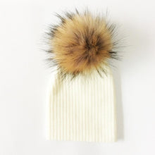 Load image into Gallery viewer, Trend New Winter Children Boy Girl Crochet Artificial Pompom Hat Knitted Toddler Kids Caps With Pompon Baby Beanie For Girls and Boys
