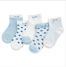 Load image into Gallery viewer, 5 Pairs Pack  Children's Summer Mesh Socks Ultra-thin Breathable With Stars Moon Print For Boys And Girls
