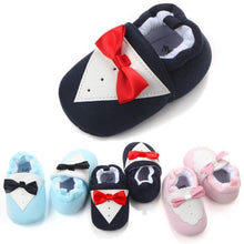 Load image into Gallery viewer, Modern Elegant Baby First Walkers Infant Newborn Autumn Winter Butterfly-knot Cotton Kids Soft Pre walker Shoes For Boys
