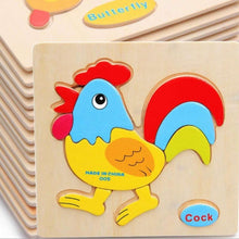 Load image into Gallery viewer, 3D Wooden Children Interesting Puzzle Toys With Animals and Cars Exellent Puzzles Intelligence Kids Early Educational Toys For Children
