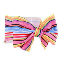 Load image into Gallery viewer, Luxury Modern Colorful Newborn Toddler Baby Girl Boy Headwear Solid Bowknot Soft Turban Knot Hairband For Girls Kids
