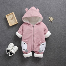 Load image into Gallery viewer, Clothes Cold Winter Girl Garment Thicken Warm Comfortable Pure Cotton Coat Jacket Kids Romper Jumpsuit In Modern Style

