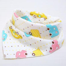 Load image into Gallery viewer, Cute Breathable Bibs Baby Feeding Cartoon Printing Super Absorbent Triangle Scarf Bib Cotton For Newborn Infant Girls And Boys

