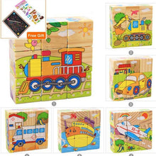 Load image into Gallery viewer, 1Set Nine Blocks Six-sided 3D Wooden Cube Puzzle Toys  For Children Kids Educational Toys Funny Games
