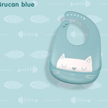 Load image into Gallery viewer, Bibs Waterproof Silicone Feeding Baby Saliva Towel Newborn Cartoon Aprons Baby Bibs Adjustable
