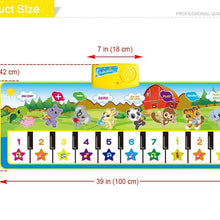 Load image into Gallery viewer, Animals Musical Mat Carpet with 10 Keys Record Function Animal Sounds Play Touch Piano Educational Toys For Kids

