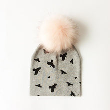 Load image into Gallery viewer, Luxury Modern Unique Toddler Boys and Girls Cartoon Printing Cotton Pompom Cap For Baby Beanie Hat With Pompon For Kids
