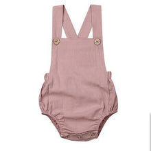 Load image into Gallery viewer, Newborn Infant Baby Boy/Girl Bodysuit Summer Button Jumpsuit Striped Casual Sleeveless Backless Solid Outfits Clothes for Girls
