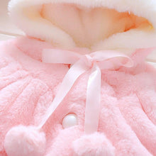 Load image into Gallery viewer, Baby Girls Coat Winter Spring Baby Girls Princess Coat Jacket Rabbit Ear Hoodie Casual Outerwear For Girl Infants Clothing Jacket Luxury Style
