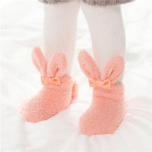 Load image into Gallery viewer, Fashion Winter Cozy Coral Fleece Baby Girls Socks for Newborn Soft Cute Rabbit Baby Socks for Winter In Elegant Design
