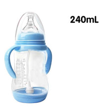 Load image into Gallery viewer, Baby Safe Plastic BPA Free Anti-colic Baby Milk Water Juice Bottle with Straw for Infant Feeding For Kids
