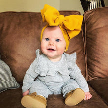 Load image into Gallery viewer, Adjustable Big Bow Headwrap  Top Knot Headbands Over Sized Bow Hair Turban for Newborn Girl
