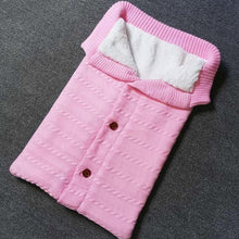 Load image into Gallery viewer, Handmade Wool Warm Baby Blanket Soft Baby Sleeping Bag Cotton Knitting Envelope Newborn Swadding Wrap Stroller blankets Gift for Shower
