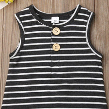 Load image into Gallery viewer, Summer Clothing Newborn Infant Baby Boy/Girl Striped Romper Sleeveless Outfit Jumpsuit Pajamas

