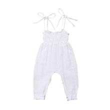 Load image into Gallery viewer, Baby Summer Clothes Sleeveless Strap Pants Solid Overalls Cotton Outfits Jumpsuits/ Romper for Girls
