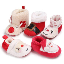 Load image into Gallery viewer, Unisex Baby Shoes Baby Boys Girls Winter Warm Santa Claus First Walkers Cute Christmas Baby Boots
