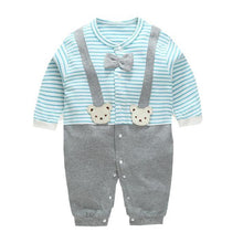 Load image into Gallery viewer, Modern Printed Jumpsuits Gentleman Autumn Long Sleeves Rompers Cotton Baby Clothes for Boys and Girls Outfits Style
