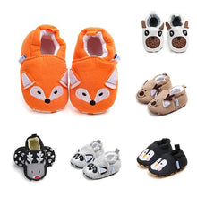 Load image into Gallery viewer, Newborn Baby First Walker Girls Boy Shoes Cartoon Animals Cotton Shoe Toddler Soft Sole Anti-slip Infant Shoes
