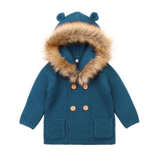 Load image into Gallery viewer, Winter Fashionable Sweaters For Baby Cardigans Autumn Hooded Newborn Knitted Jackets Cartoon Bear Children Long Sleeve Clothing
