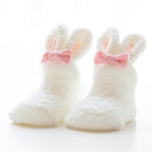Load image into Gallery viewer, Fashion Winter Cozy Coral Fleece Baby Girls Socks for Newborn Soft Cute Rabbit Baby Socks for Winter In Elegant Design
