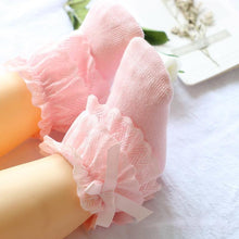 Load image into Gallery viewer, New Baby Socks Cute Lace Flower Bows Newborn Baby Girl Socks Cotton Princess Girls Socks
