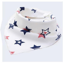 Load image into Gallery viewer, Cute Breathable Bibs Baby Feeding Cartoon Printing Super Absorbent Triangle Scarf Bib Cotton For Newborn Infant Girls And Boys
