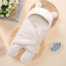 Load image into Gallery viewer, Winter Baby Blanket Cute Cartoon Bear Ears Newborn Swaddle Wrap Warm Unisex Infant Sleeping Bag Soft Envelope Kids Bedding Blanet for Baby
