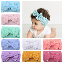 Load image into Gallery viewer, Modern Baby Headband Turban Flower Bow Newborn Baby Girl Headbands Elastic hairband For Girls Baby
