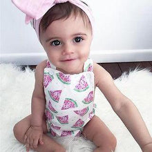 Load image into Gallery viewer, Baby Girls Romper Jumpsuit Headband Watermelon Printed Outfits Sun suit Set New 0-24M In Modern Design
