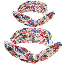 Load image into Gallery viewer, Mother &amp; Baby Headbands Print Floral Elastic Hair Bands Parent-Child Hair Accessories Bow For Baby Girls Bow in Modern Design
