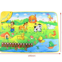 Load image into Gallery viewer, Music Animal Voice Singing Piano Farm Baby Play Gym Mat Baby Game Carpet Baby Toy
