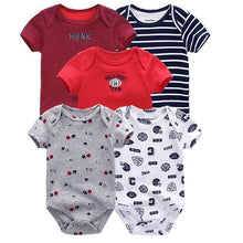 Load image into Gallery viewer, 5 PC Baby Summer High Quality Striped Rompers Jumpsuit For Boy &amp; Girls Comfortable Clothes
