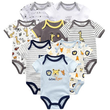 Load image into Gallery viewer, 8PCS Set Modern Baby Rompers Cotton Overalls Newborn Clothes Jumpsuit Sumemr Baby set for Boys and Girls Kids
