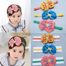 Load image into Gallery viewer, Bog Bow Infant Headband Newborn Toddler Baby Girl Boy Headwear Solid Bowknot Soft Turban Knot Hairband For Girls
