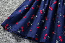 Load image into Gallery viewer, Luxury Modern Summer Girl Dress Children Kids Cherry Dress V-Back Dress Baby Cotton Kids Vest halter dress For Girls
