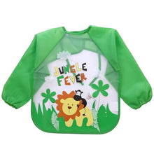 Load image into Gallery viewer, Waterproof Long Sleeve Girl Bibs Kids Burp Cloth Feeding Bib with Pocket Bib For Kids
