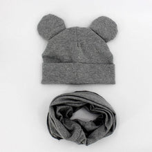 Load image into Gallery viewer, Baby Hat Cotton Ear Cap For Boys And Girls Winter Hat Scarf Set Children Boys Cap Scarf
