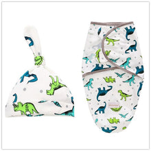 Load image into Gallery viewer, Baby Swaddle Blanket With Cap For Newborn Wrap Cotton Swaddling Bag Baby Envelope Sleep sack  Blanket .
