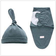 Load image into Gallery viewer, Baby Swaddle Blanket With Cap For Newborn Wrap Cotton Swaddling Bag Baby Envelope Sleep sack  Blanket .
