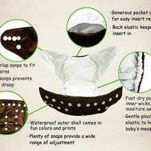 Load image into Gallery viewer, ModernLuxury Printed Baby Cloth Diaper Reusable Cloth Nappy Snap Adjustable Pocket Diaper Nappies For Baby Kids

