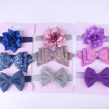Load image into Gallery viewer, Baby Girls Headband Set Bow Knot Head Bandage Kids Toddlers Headwear Flower Hair Band Infant Clothing Accessories
