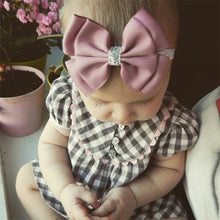 Load image into Gallery viewer, Luxury New Baby Hair Bow Flower Headband Silver Ribbon Hair Band Handmade Hair Accessories Bow for Children
